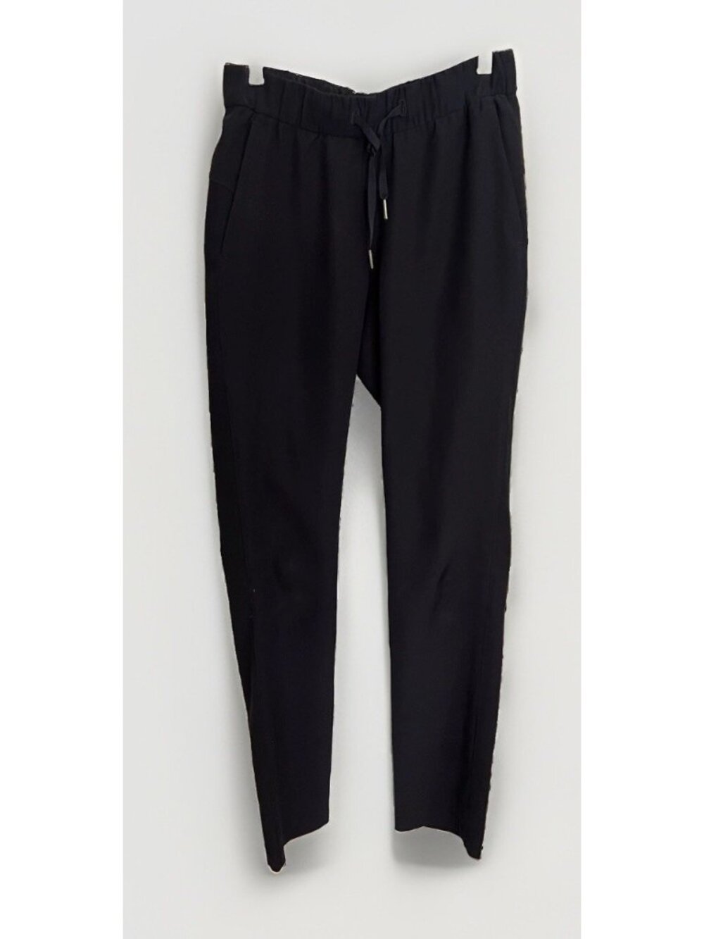Lululemon Pants Womens 4 Tall Black High Rise 33" Elastic Waist On The Fly Read